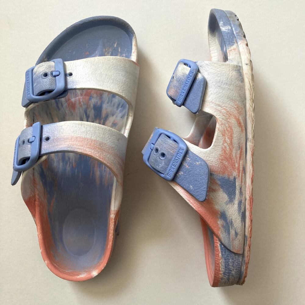 Birkenstock Arizona EVA Marble Slip On Sandals - Pink Blue White - 30 Euro - Picture 9 of 9